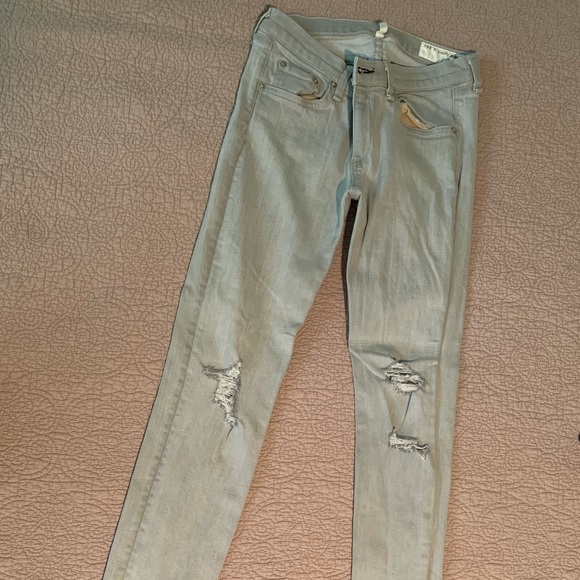 Rag & Bone Gray distressed skinny jeans - Picture 2 of 6